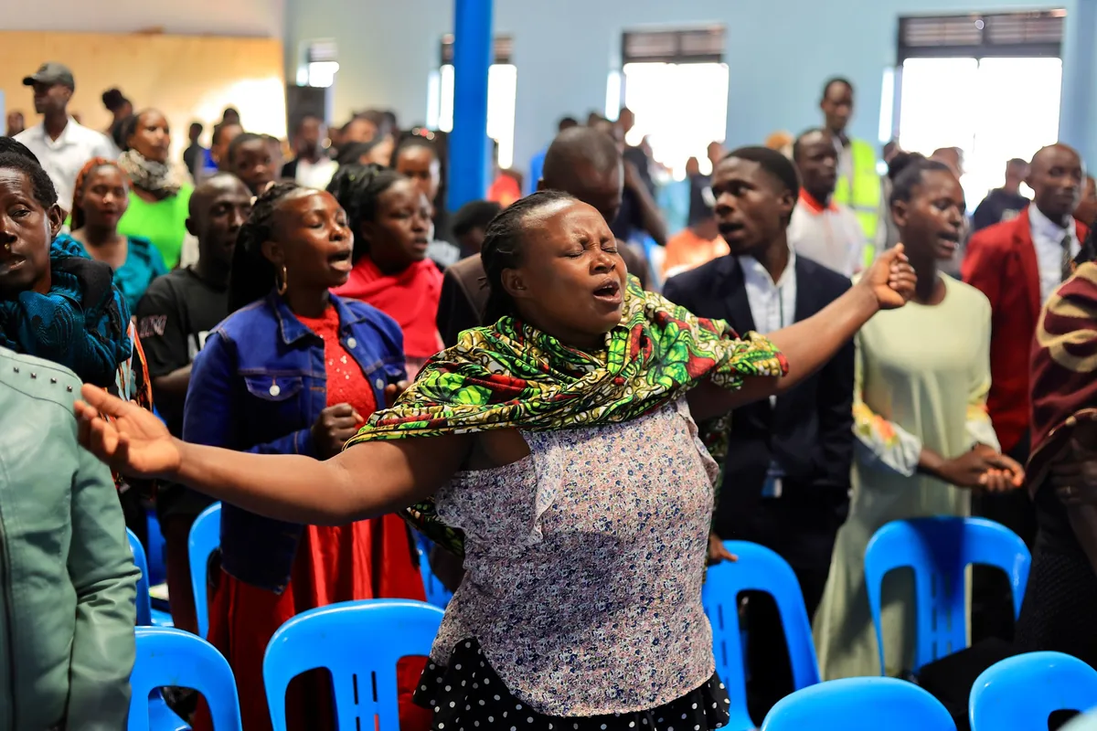 Women singing together during a gathering